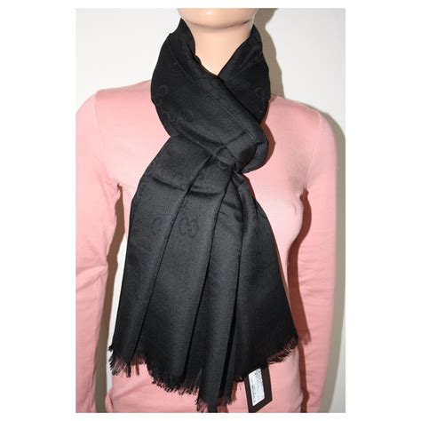 black gucci scarf cheap|authentic gucci silk scarf.